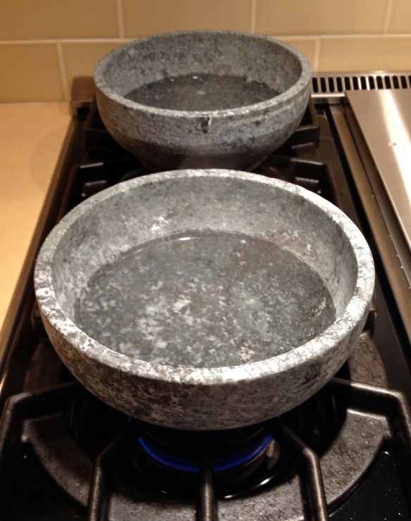 Seasoning Stone Bowls (Note Light Porous Appearance) 