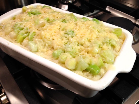 Leek and Cheese Topping
