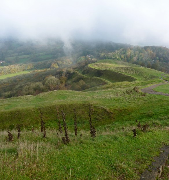 Earthworks at British Camp, Malvern Hills